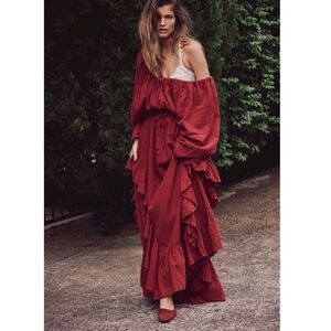 Brand New With Tag Free People Red Maxi Dress